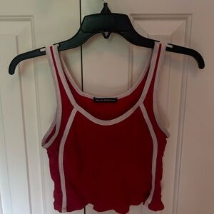 Brandy Melville red and white tank top